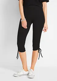 Caprileggings med rynking, 2-pack, bonprix