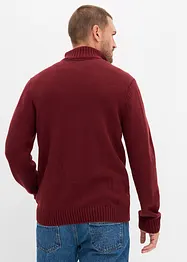 Grovstrikket troyer-genser med flettemønster, bonprix