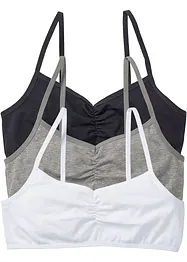 BH-topp med myk økologisk bomull (3-pack), bonprix