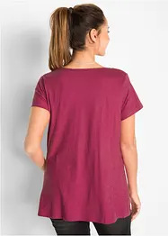 Topp i flammegarn, kort arm, bonprix