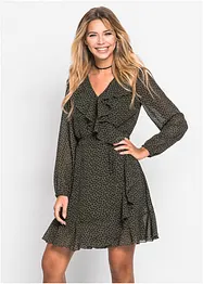 Minikjole i omslagslook, bonprix