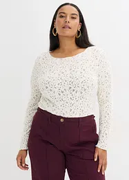 Blondetopp med lodden overflate, bonprix