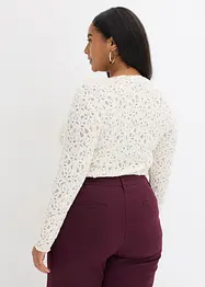 Blondetopp med lodden overflate, bonprix