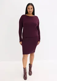 Strikket kjole med vest, 2-delt sett, bonprix