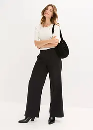 Finstrikket genser av lett viskosemiks, bonprix