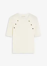 Finstrikket genser av lett viskosemiks, bonprix