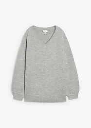 Finstrikket genser i mykt garn med ballongermer, bonprix