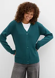 Cardigan i formstabil ribbestrikk, bonprix