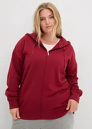 Lang sweatshirt med glidelås, bonprix