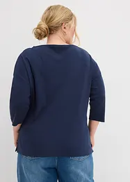 Topp i 100% bomull med båthals, bonprix