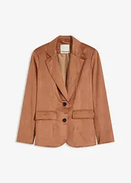 Blazer i semsket skinn, bonprix