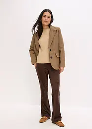 Genser med halvlange ermer, paljetter og glansgarn, bonprix