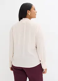 Chiffonbluse med rysjer, bonprix
