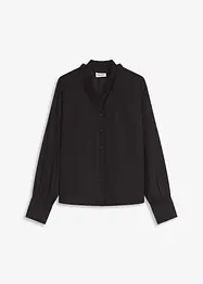 Chiffonbluse med rysjer, bonprix