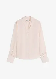 Chiffonbluse med rysjer, bonprix