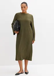 Crinkle midikjole, bonprix