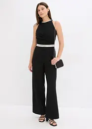 Jumpsuit i strukturert krepp, bonprix