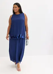 Maxikjole av fin georgette med paljetter, bonprix