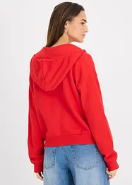 Sweatshirt i myk frotté med glidelås, bonprix