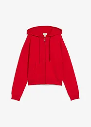 Sweatshirt i myk frotté med glidelås, bonprix