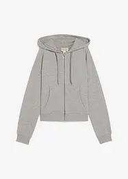 Sweatshirt i myk frotté med glidelås, bonprix