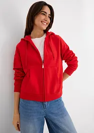 Sweatshirt i myk frotté med glidelås, bonprix