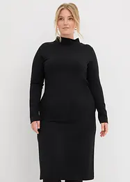 Kjole i Punto di Roma-materiale med ståkrage, bonprix