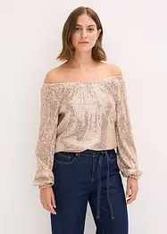 Singoalla-topp i oversized modell med paljetter, bonprix