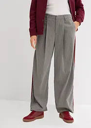 Bukse med legg og kontraststriper, bonprix