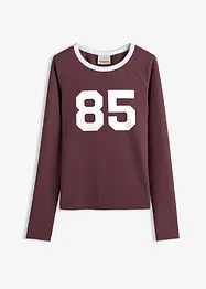 Langermet topp i lett jersey, bonprix
