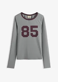 Langermet topp i lett jersey, bonprix