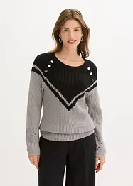 Genser med knapper, bonprix