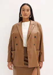 Oversized blazer i imitert skinn, bonprix