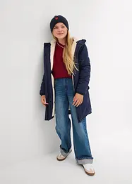 Vannavvisende vinterkåpe med teddyfôr, bonprix