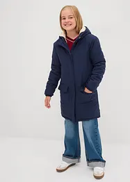 Vannavvisende vinterkåpe med teddyfôr, bonprix