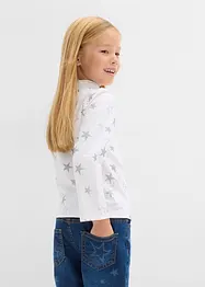 Langermet topp i elastisk miks av økologisk bomull (2-pack), bonprix