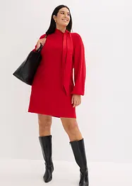 Strikkekjole i myk viskosemiks med sløyfe, bonprix