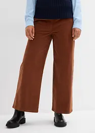 Kordfløyelsbukse med komfortlinning, High Waist, bonprix