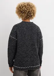Lang genser i fluffy garn, bonprix