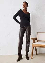 Finstrikket genser i merinoull, bonprix