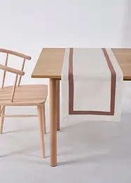 Bordløper i økologisk bomull med farget kant, bonprix