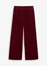 Kordfløyelsbukse med komfortlinning, High Waist, bonprix