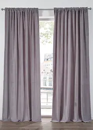 Fløyelsgardin i økologisk bomull (1-pack), bonprix