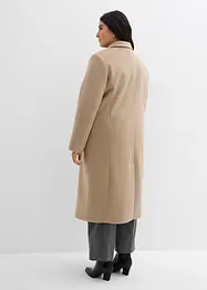 Dobbeltspent kåpe med ull-look, bonprix