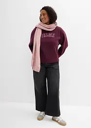 Oversized sweatshirt i bomullsmiks, bonprix