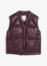 Vattert skinnvest i lammenappa, bonprix