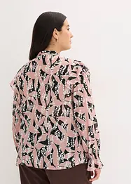 Chiffonbluse med volanger, bonprix