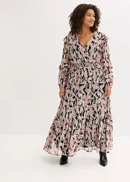 Chiffonkjole med volanger, bonprix
