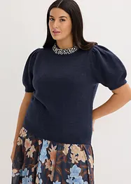 Genser med strass-applikasjon, bonprix