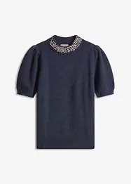 Genser med strass-applikasjon, bonprix
